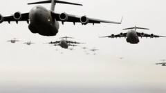 military aircraft airplane jets sky Boeing C-17 Globemaster III