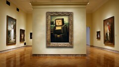 minecraft Mona Lisa humor artwork
