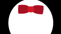 Minimalism black white red bow-tie Tuxedo Penguins