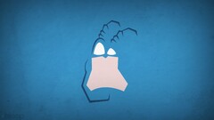 Minimalism blo0p The Tick superhero cartoon