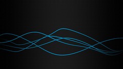 Minimalism blue waveforms digital art