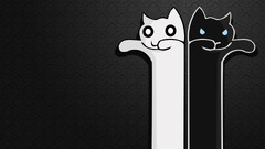 Minimalism cats Animals artwork Longcat Tacgnol