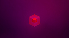 Minimalism Cube simple purple digital art 3d 3D Blocks fez
