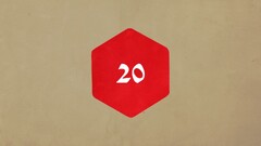 Minimalism dice D20 Simple Background numbers