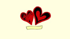 Minimalism Heart (Design) white background Simple Background