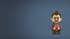 Minimalism humor Simple Background Men meat Ron Swanson