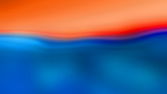 Minimalism orange blue blurred shapes waveforms colorful