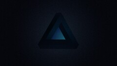 Minimalism penrose triangle triangle dark digital art