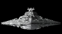 Minimalism Star Destroyer star wars render spaceship monochrome