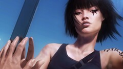 Mirror's Edge video games reflection black hair tattoo dark hair