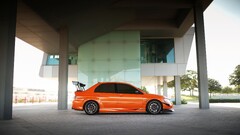 Mitsubishi Lancer EVO tuning speedhunters Car orange cars