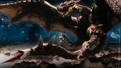 Monster Hunter Rathalos dragon video games artwork