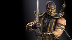 Mortal Kombat Scorpion (character) Simple Background sword