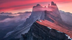 Mountains landscape nature Dolomites (mountains) Italy clouds