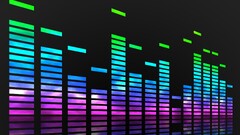 Music Minimalism digital art colorful audio spectrum