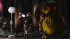 My Neighbor Totoro fan art Cthulhu studio ghibli artwork rain