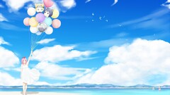 Naruto Shippuuden Anime haruno sakura clouds Birds balloon