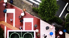 national geographic umbrella People urban street pavements