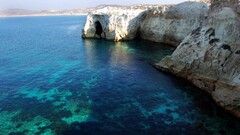 nature cliff Sea Greece Milos Island (Greece) water coast rock
