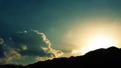 nature landscape silhouette skyscape color correction Mountains