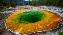 nature landscape water colorful Yellowstone National Park USA