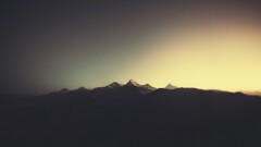 nature Minimalism Mountains sunlight landscape silhouette Beige