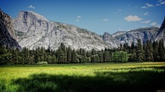 nature Mountains Trees Yosemite National Park Half Dome USA