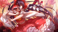 navels red ribbon Anime anime girls touhou fantasy art dress