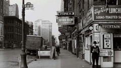 new york city USA monochrome street City old photos suits