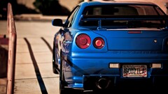 nissan skyline gt-r Nissan Car blue cars vehicle