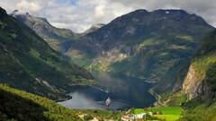 Norway geiranger Stranda nature fjord landscape cruise ship