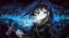 op-center anime girls Anime _LM7_ Women blue eyes dark hair