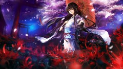 original characters traditional clothing Anime umbrella