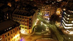 oslo Norway night cityscape road intersections