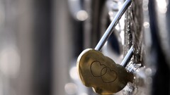 padlock metal heart