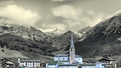 panoramas Livigno selective coloring Mountains