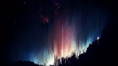 pixel sorting glitch art aurorae