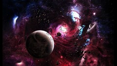 planet Space galaxy black holes space art digital art