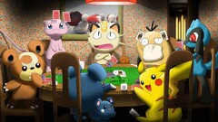 Pokémon Pikachu mew Meowth Riolu poker video games