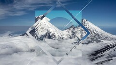 polyscape Mountains snow digital art