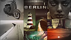 postcard collage face