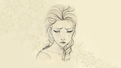 Princess Elsa Frozen (movie) disney pencil drawing