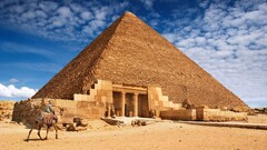 pyramid nature Animals landscape architecture clouds Egypt Men