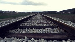 railway landscape railroad track