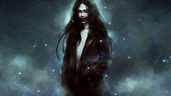 red eyes fetish NanFe artwork gagged long hair fantasy girl