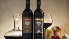 red wine bottles glass still life