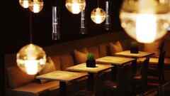 restaurant cafes urban City interior design lights table couch