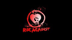 rise against Typography circle black background Minimalism