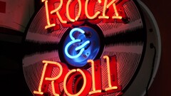 rock & roll neon sign