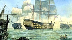 sailing ship artwork Royal Navy ship British military vehicle